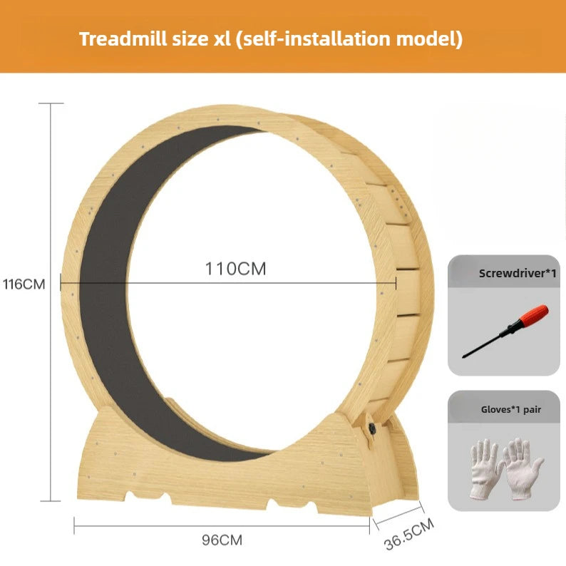 roue d'exercice hamster bois naturel moderne taille XL
