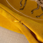 coussin jaune motif cheval moderne taie d'oreiller polyester coton respectueux environnement zipper 45cm 45cm