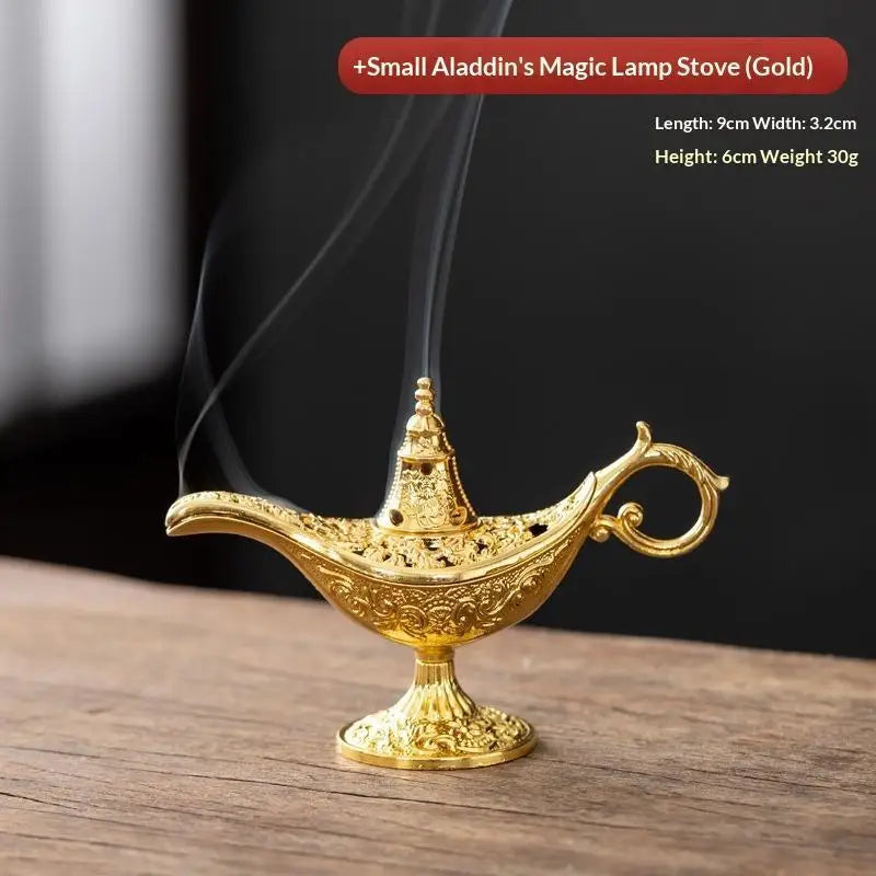 brûleur d'encens rose artisanal bronze rouge vert doré feng shui méditation yoga décoration maison
