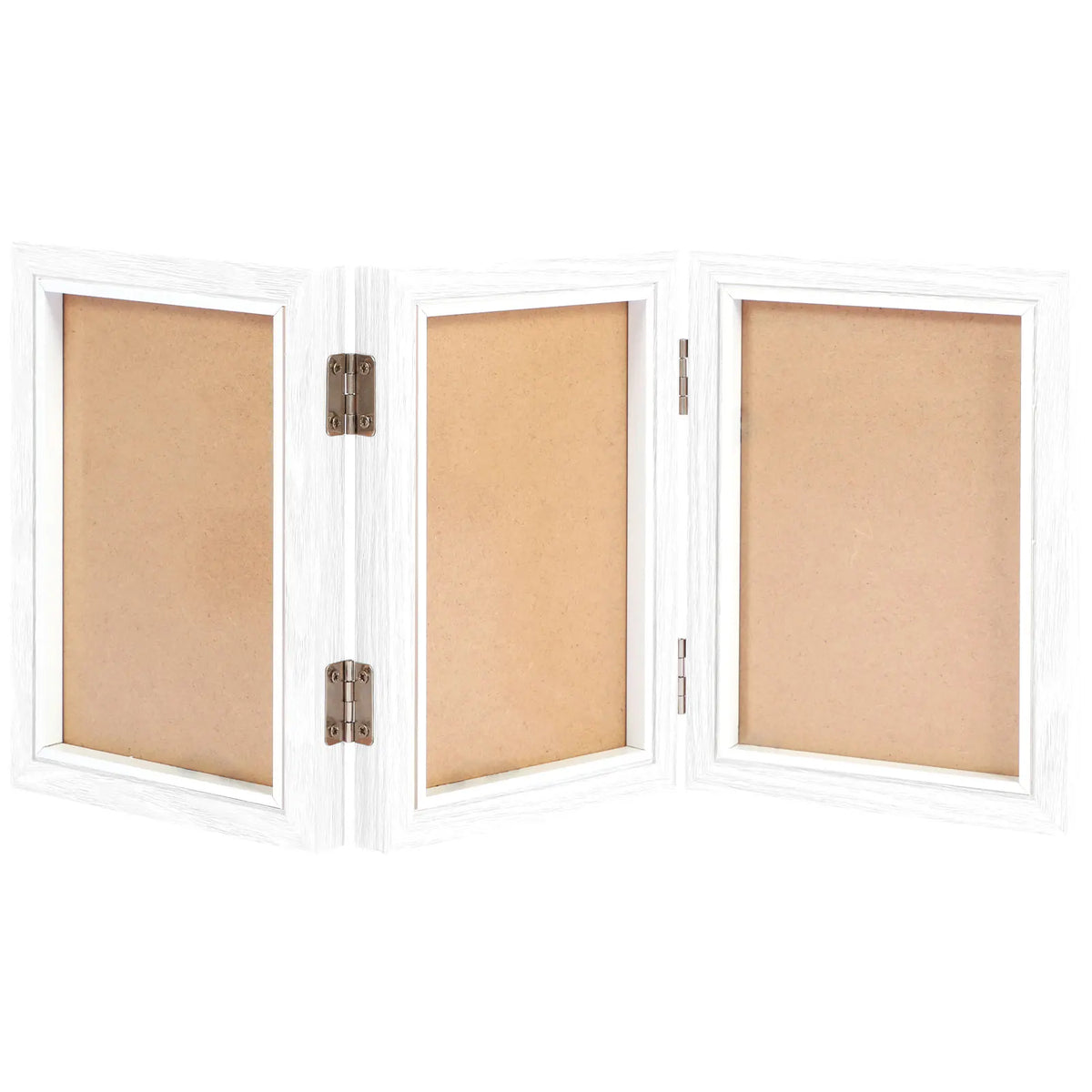 cadre photo pliable triple verre transparent charnières modernes noir bois clair minimaliste