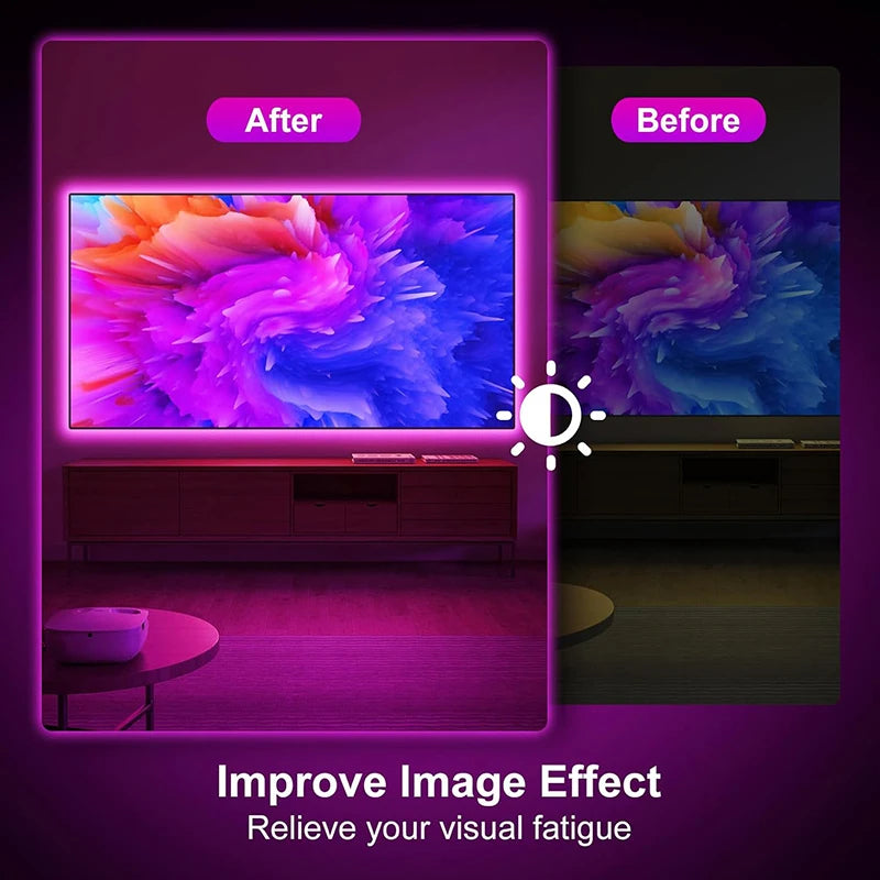 ruban led rgb multicolore 5m 10m 15m 20m moderne télécommande application