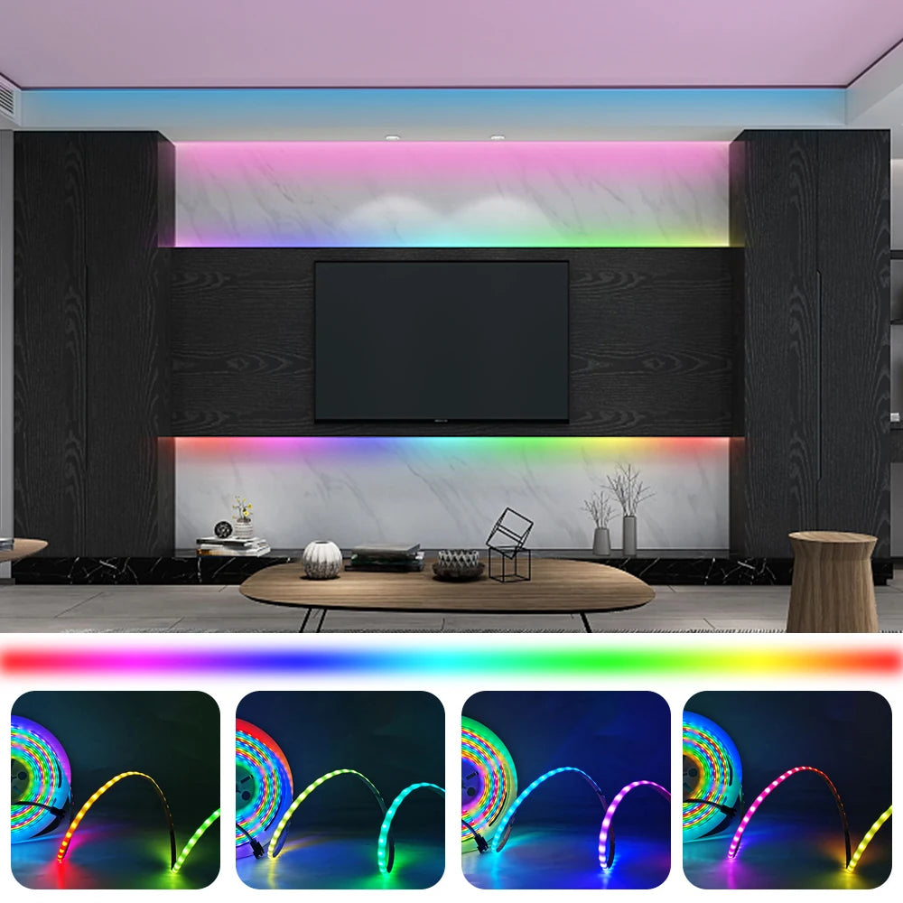 ruban led flexible multicolore 100 leds adhésif ws2812 modernes chambre