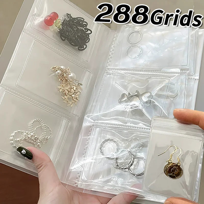 boîte rangement bijoux transparente moderne pratique zip boucles oreilles bracelets colliers accessoires