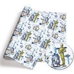 papier cadeau star wars motif stormtrooper darth vader r2d2 noir rouge gris or
