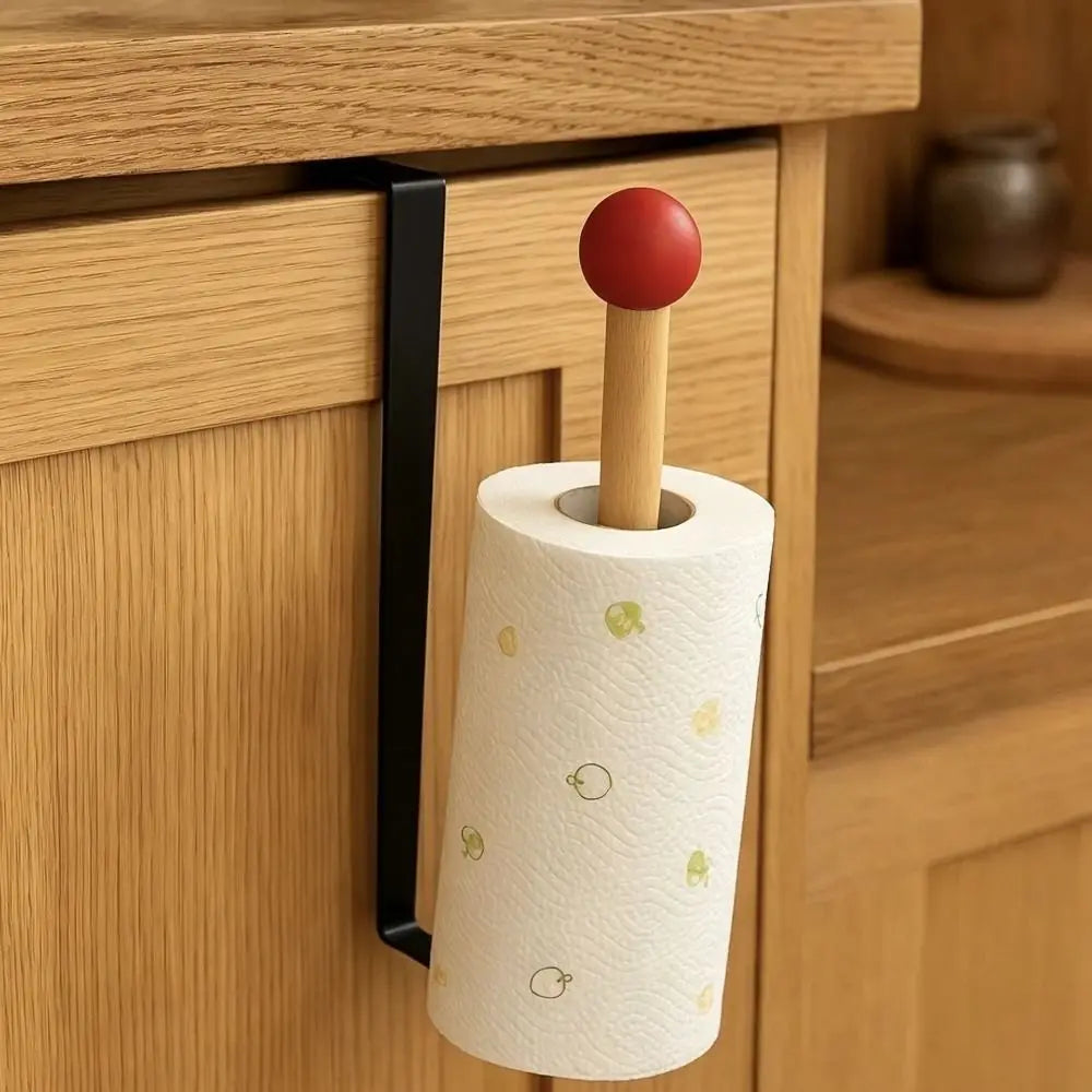 porte serviettes réutilisable moderne acier inoxydable blanc noir bois champignons clips magnétiques minimaliste cuisine