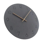 horloge murale moderne vert menthe bleu gris rouille minimaliste aiguille quartz 29cm bois texturé