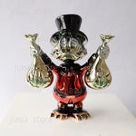 statues articulées détaillées sacs mains sac chapeau costume chaussures dorées rouges noirs vertes