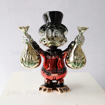 statues articulées détaillées sacs mains sac chapeau costume chaussures dorées rouges noirs vertes