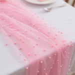 tulle blanc décoratif voile table transparent 3m 70cm polyester occasion cérémonie mariage