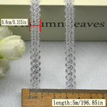ruban métallique tressé or argent noir classique 1.2cm 0.5cm 0.8cm 5mètres couture artisanat diy