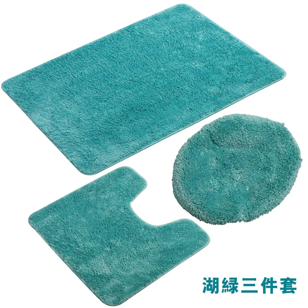 tapis bain moderne gris bleu beige rouge anti dérapant velours salle bain