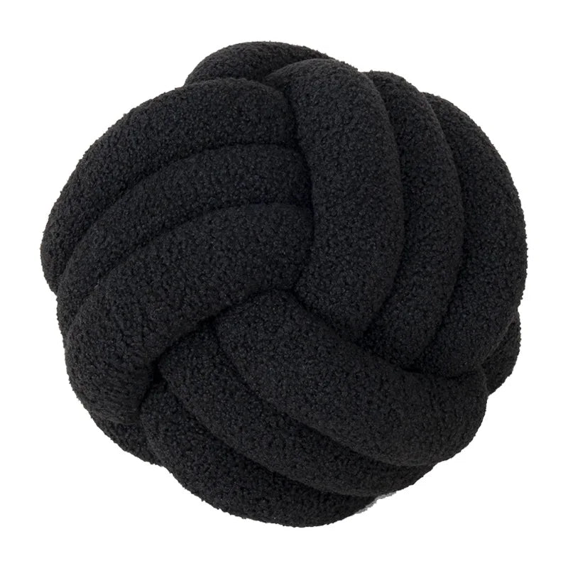 coussin rond pelucheux moderne couleur bleu marine lavable 28cm 28cm