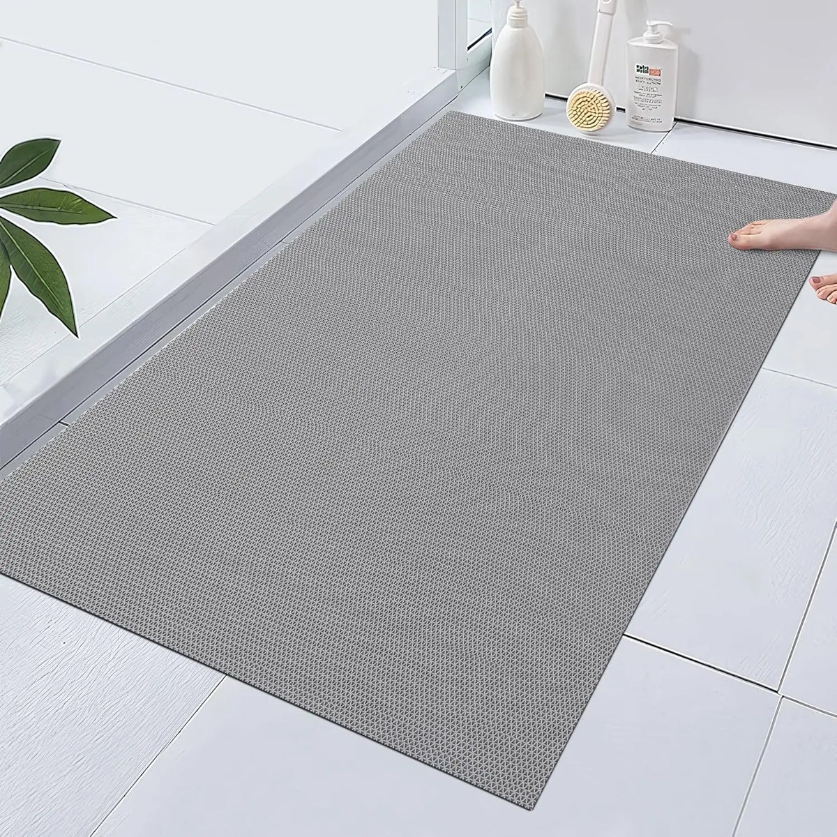 tapis sol antidérapant pvc gris bleu rouge vert moderne garage restaurant cuisine salle bains