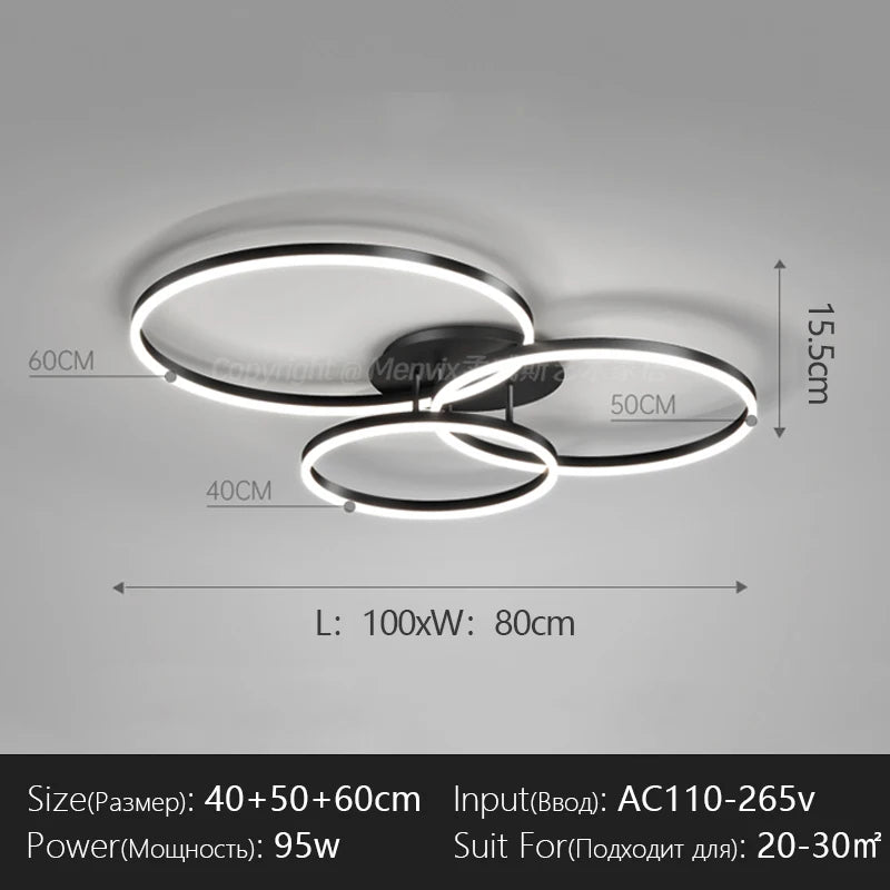 plafonnier led rond moderne luminaires salon chambre blanc noir épuré lumière dimmable