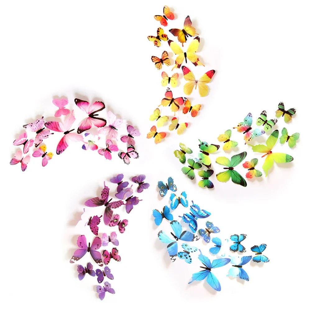 décoration murale papillons 3d autocollants différents minimaliste maison chambre enfants