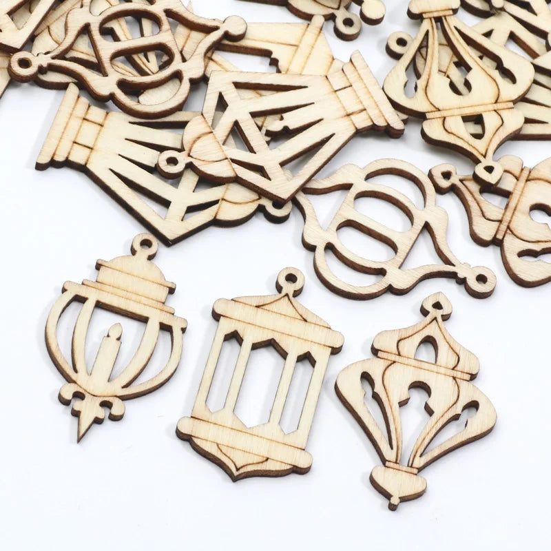 20 tranches de bois vintage pour décoration Halloween sur fond sombre