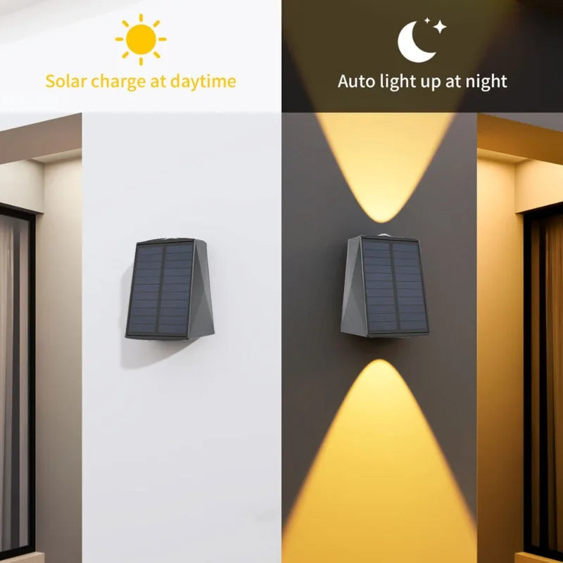 appliques murales solaires noires ip65 modernes panneaux solaires led oeilletsextérieur