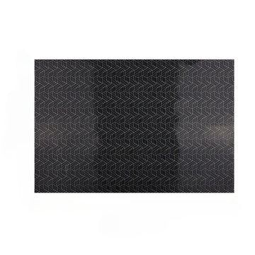 tapis protection induction noir motif géométrique blanc silicone moderne résistant rayures chaleur