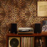 papier peint auto adhésif léopard moderne marron noir intérieur décoration chambre salon