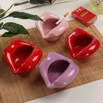 cendrier céramique rouge violet rose moderne brillant maison