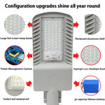 lampes solaires modernes panneaux solaires noirs led blanches autonomes contrôles distants