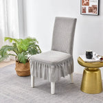 housse chaise moderne imprimé feuilles élastique décoration salon salle manger maison