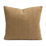 housse coussin tissée jute motif quadrillé vert rustique décor feuilles
