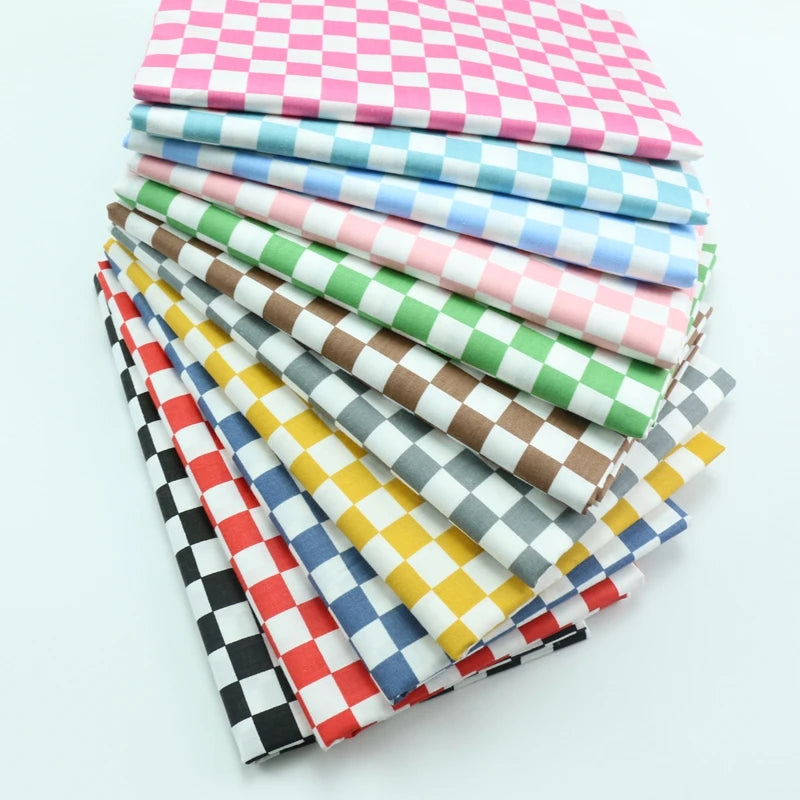 tissu coton carreaux multicolores moderne protection uv respectueux environnement 160cm large