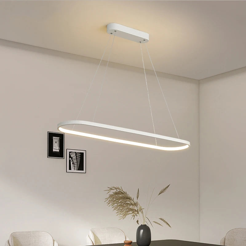 lampe suspension moderne rond aluminium blanc noir or salon salle manger chambre