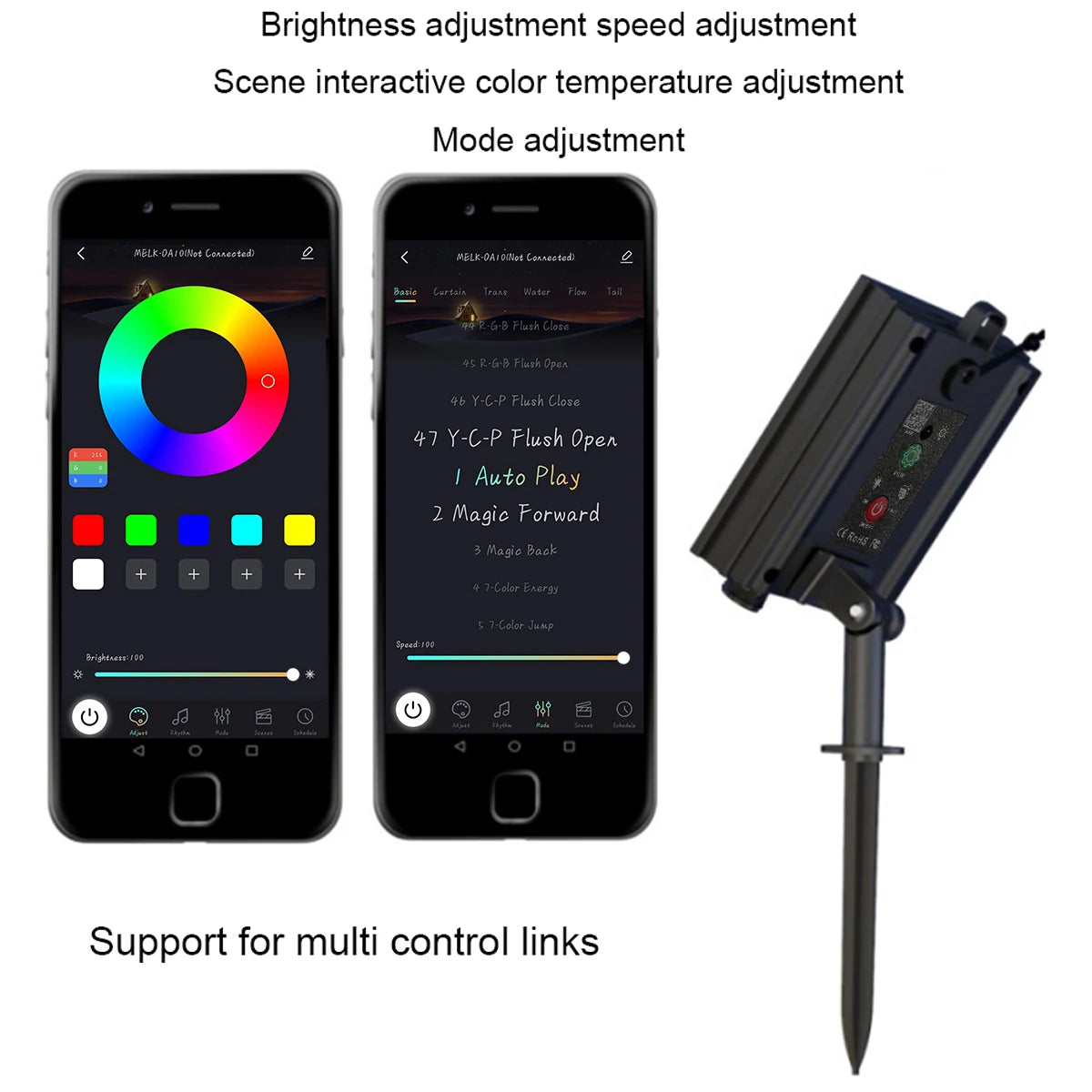 lampe led solaire multicolore moderne fil cuir tringle télécommande contrôleur lumière