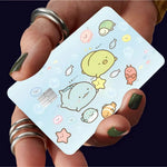 adhésifs décoratifs cartes bancaires dessin animé personnages mignons accessoires beige rose bleu vert marron