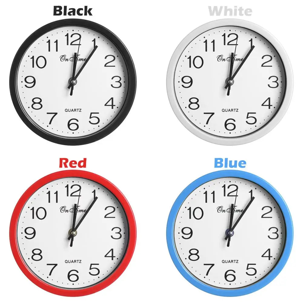 horloge murale moderne quartz aiguille noir cadre blanc étude chambre cuisine