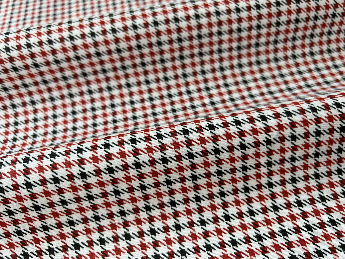 tissu coton imprimé carreaux bleu clair gris rouge jaune classique 160cm bricolage textile maison