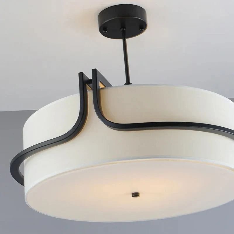 suspension lumineuse moderne fer blanc noir wabi sabi 6000k 4000k 3000k 55cm 65cm