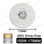 plaque led industrielle 200w 150w 100w blanc 6000k 3000k aluminium moderne clips
