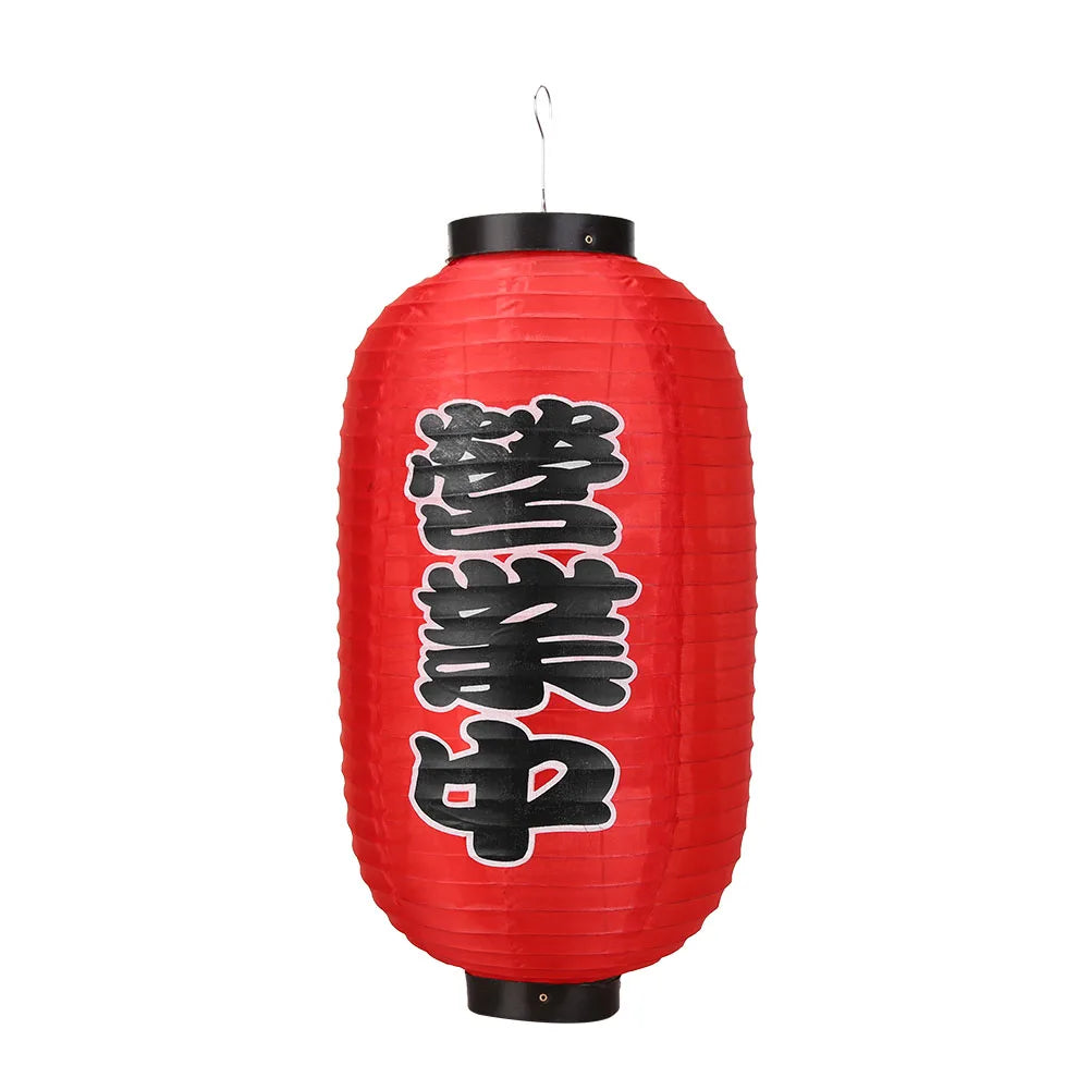 lanterne japonaise traditionnelle suspendue tissu blanc rouge décoration fête mariage intérieur extérieur