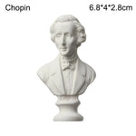buste sculptural résine blanc détails antiques classiques décoration intérieure alexander beethoven athena chopin