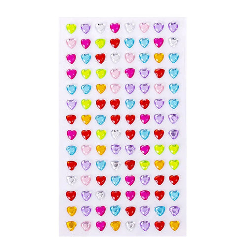 strass autocollant 3d formes coeur fleur etoile multicolores decoration bricolage