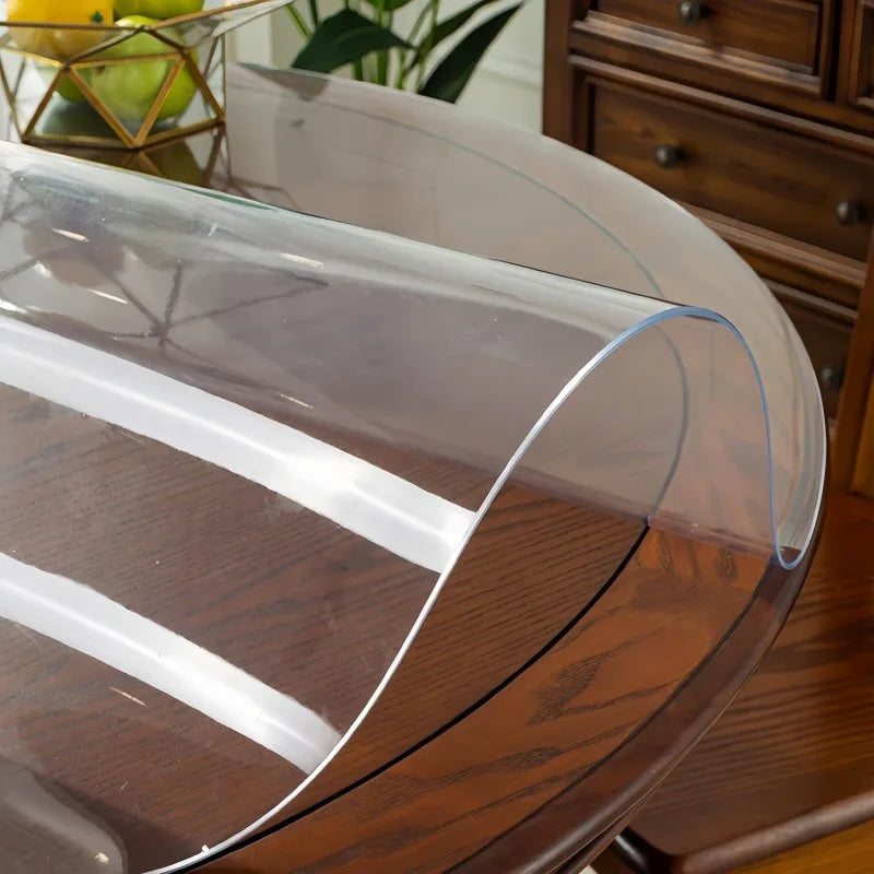 protège table transparent pvc épais imperméable adhésif moderne réutilisable 110cm 120cm 150cm