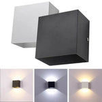 appliques murales modernes led 12w blanc noir étanches mur