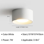 Spot LED moderne résine métal blanc noir éclairage quotidien minimaliste