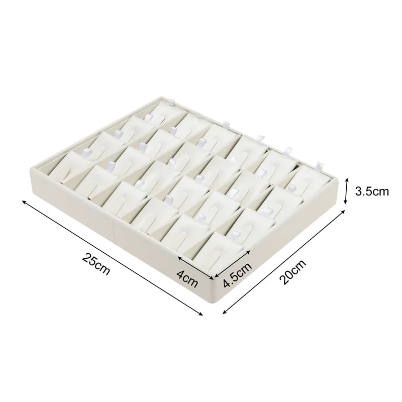 boîte bijoux cuir noir blanc plateau rangement bague boucle d'oreille organisation modernescrição