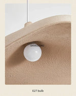 suspension lumineuse pendentif câble beige clair texture grained moderne ampoule e27 led 249 2000