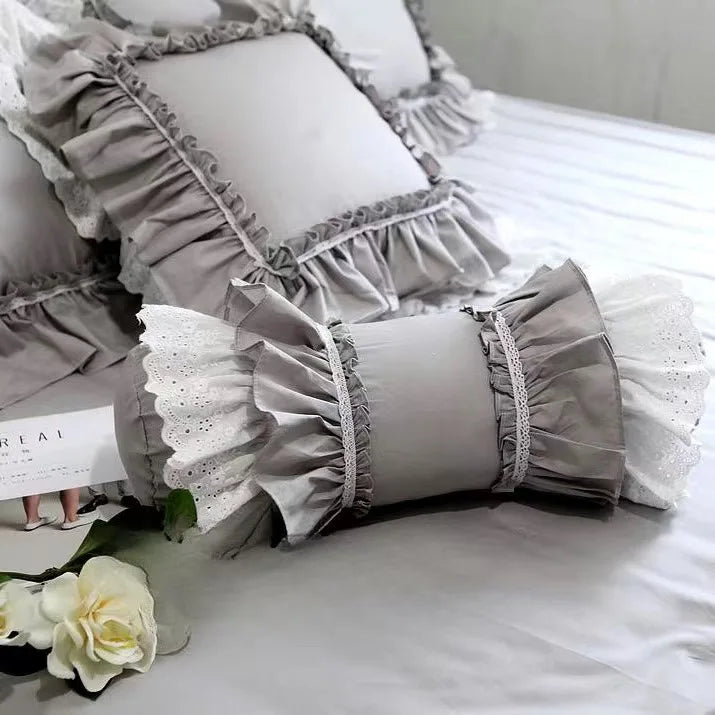 coussin vintage dentelle blanche rose beige gris opacité anti décubitus amovible lavable invisible zipper