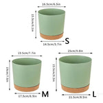 pots fleurs béton ciré moderne vert gris blanc opaques différents
