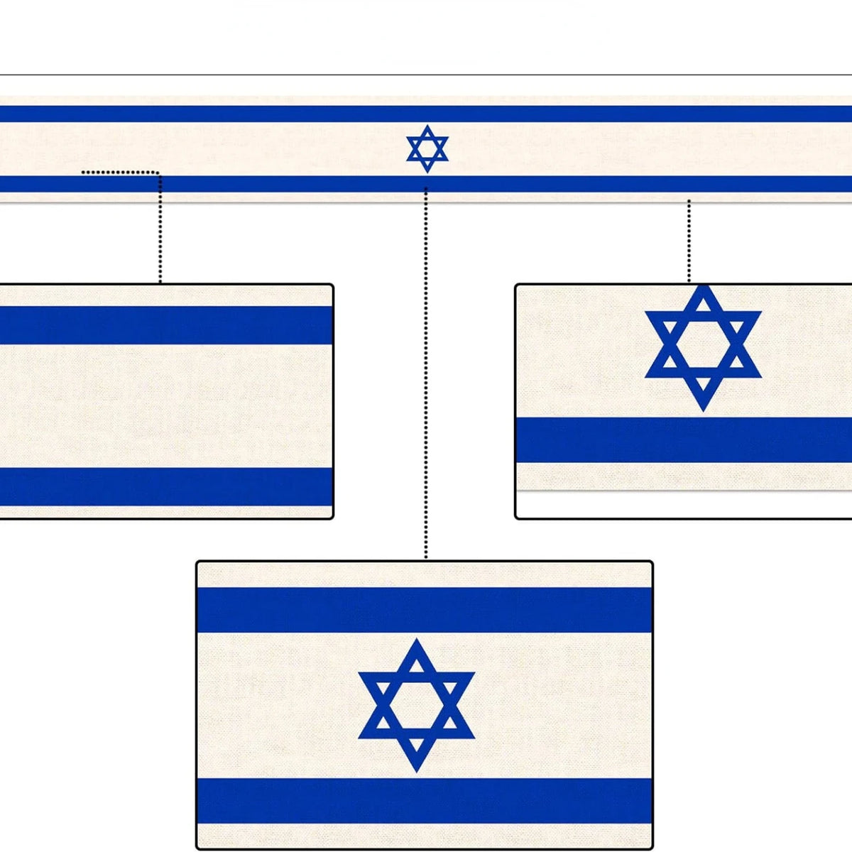 nappe lin étoile david drapeau israël pâques table moderne stripes décor patriotique blanc bleu