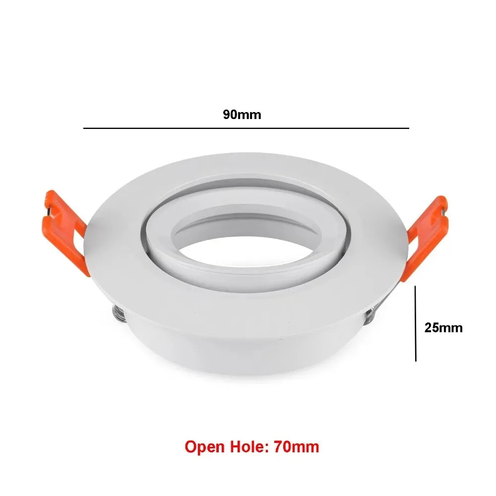 Spot LED réglable moderne blanc noir encastré clips orange adaptable halogène LED