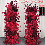 arche decorative fleurs artificielles rouge bordeaux decoration maison event anniversaire mariageintérieur classic