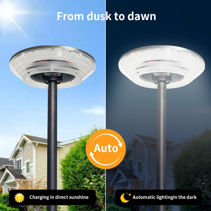 lampe solaire led moderne blanc noir autonome panneau solaire tringle haute luminosité