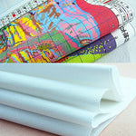 Kit broderie motif ethnique plumes animaux rubans guide couleurs aiguilles tissu coton imprimé maison